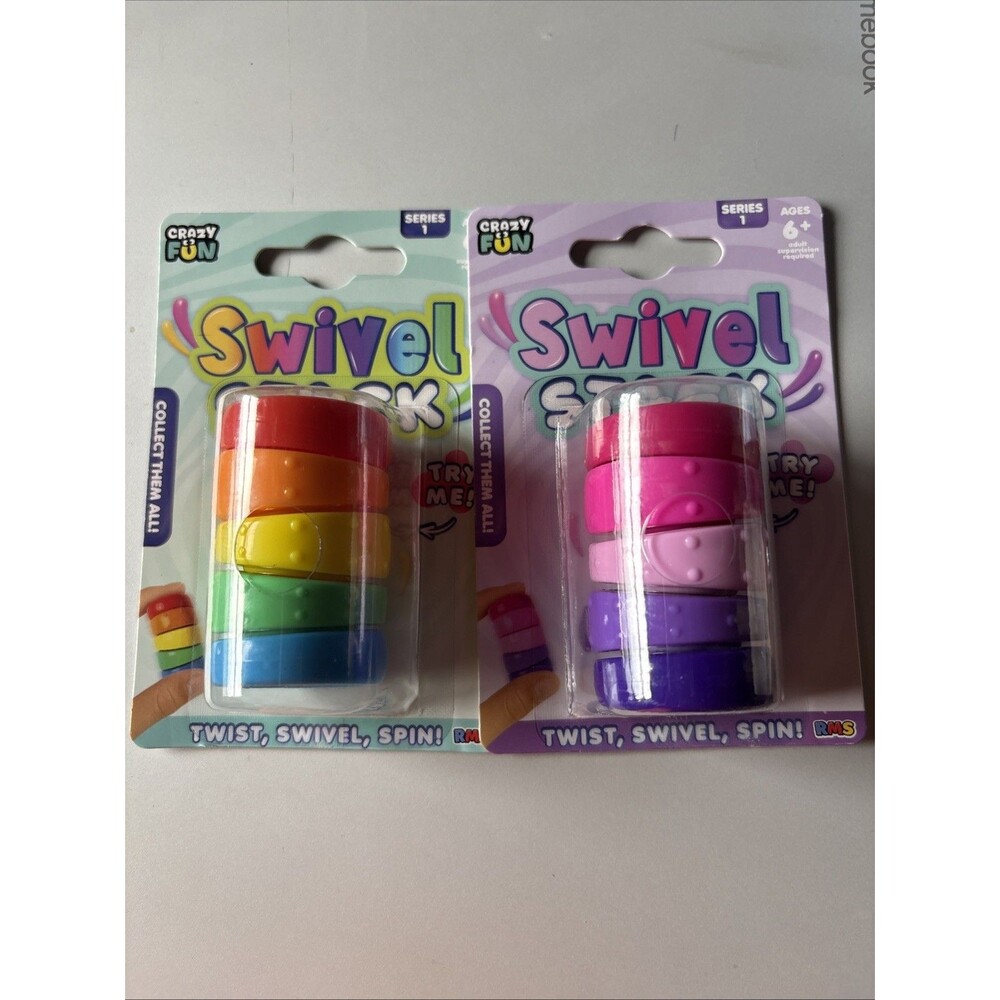 2 Pack Crazy Fun Swivel Stack Tactile Sensory Toy Ages 6+ 4-7 8-11 Years Kids